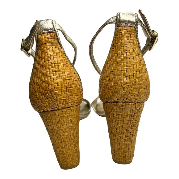 Lilly Pulitzer straw strappy heel size 8.5 - Picture 6 of 9